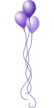 a bunch of purple balloons