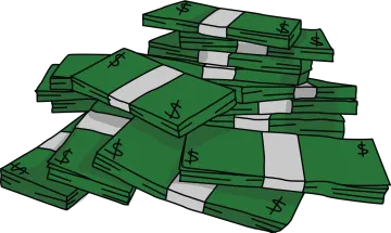 a pile of money