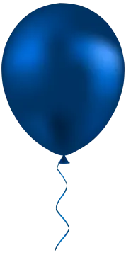 a blue balloon with a white background
