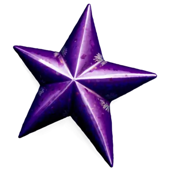 a purple star on a white background