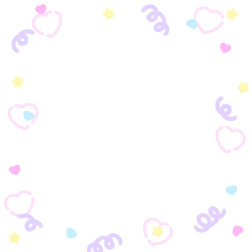 a frame with hearts and stars on it