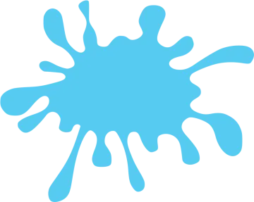 a blue paint splash on white background