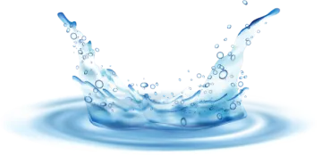 a blue water splash on white background
