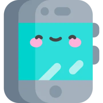 an illustration of a smartphone with a sad face
