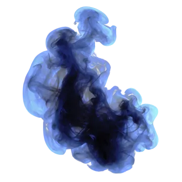 a black and blue ink in water