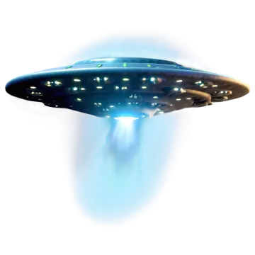 an alien spaceship flying through the air