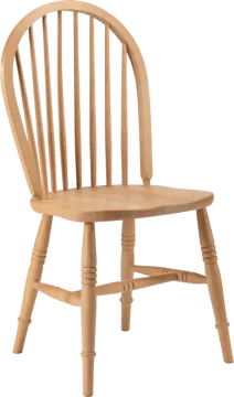 a wooden chair on a white background