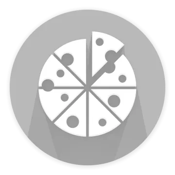 pizza flat icon with long shadow on white background
