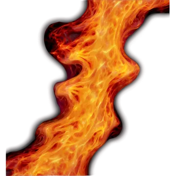 a red and yellow fire on a white background
