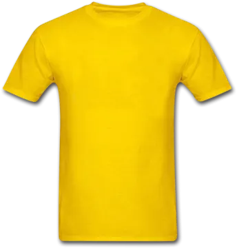 a yellow t - shirt on a white background