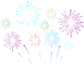 colorful fireworks on a white background