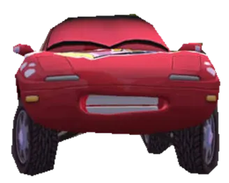 a red car with the hood open