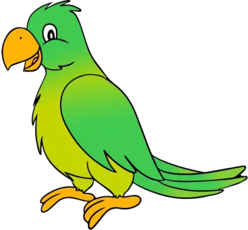 a green parrot sitting on the ground