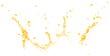 a splash of orange juice on a white background