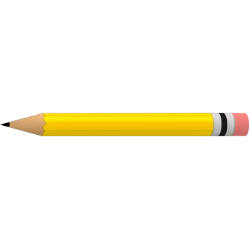 a yellow pencil on a white background