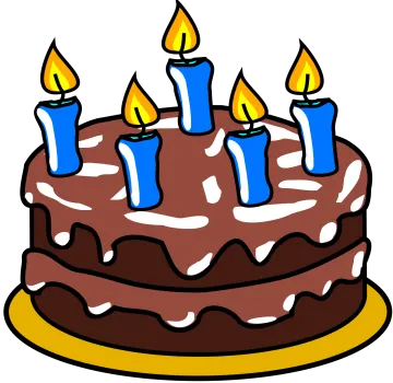a birthday cake with lit candles on top