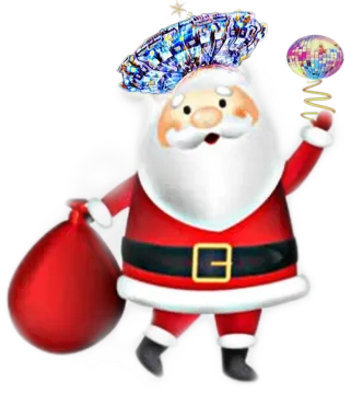 a santa claus with a bag of presents