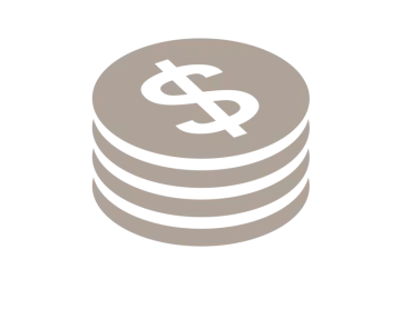 a stack of coins with a dollar sign on top