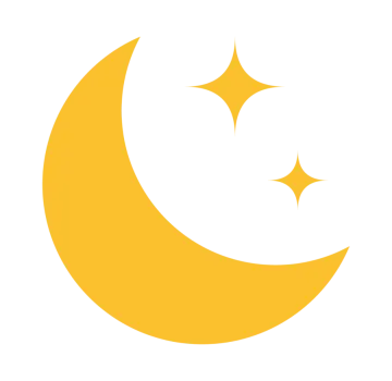 a crescent with a star on it