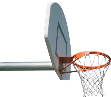 a basketball hoop on a white background