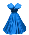 a blue dress on a white background