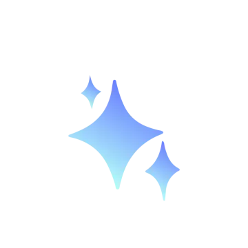a blue and white logo with two stars on it