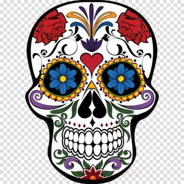 day of the dead skull clipart