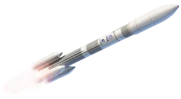 an artist's rendering of a rocket
