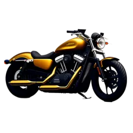 a yellow motorcycle on a white background
