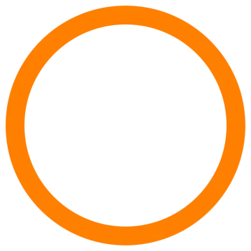an orange circle on a white background
