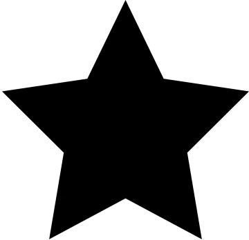a black star on a white background