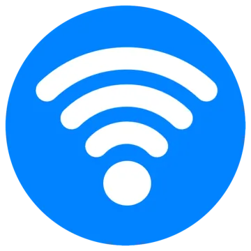 a blue wi - fi logo