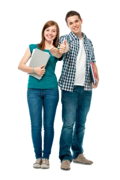 a man and a woman standing next to each other people