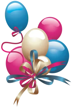 a bunch of balloons on a white background