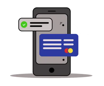 a phone with a credit card attached to it
