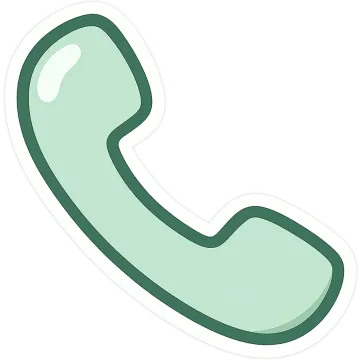 a green phone on a white background
