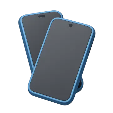 a pair of black and blue iphone cases