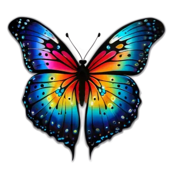 a colorful butterfly on a white background