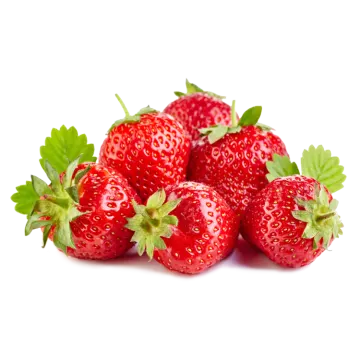 a bunch of strawberries on a white background
