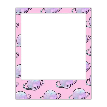 a pink and purple photo frame with swirls on it