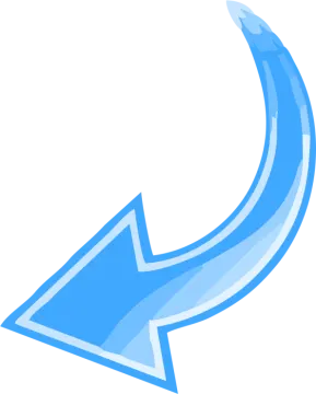 a blue arrow with an arrow pointing up