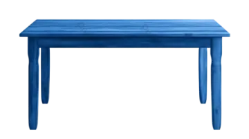 an image of a blue table
