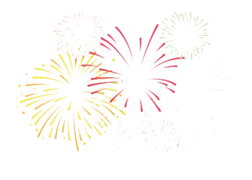 colorful fireworks png clipart