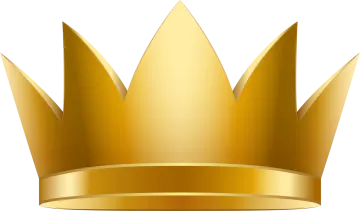 a golden crown on a white background