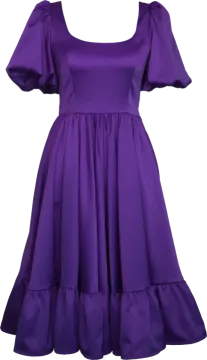 a purple dress on a white background
