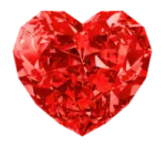 a red diamond heart