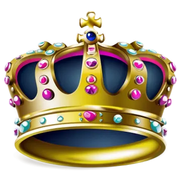 a gold crown with jewels on it