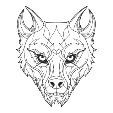 how to draw a wolf head step by step