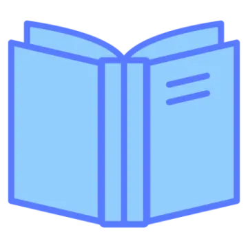 a blue book icon