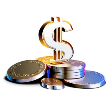 a stack of coins with a dollar symbol on top